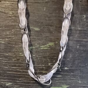 Chic Silver and Sheer Necklace